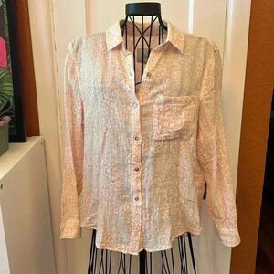 Rails Ellis Long-sleeved Shirt in Rose Leopard Print-Sz S